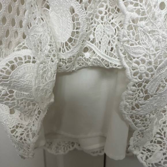 Abercrombie & Fitch White Lace Mini Dress Sleeveless size M 👗 - Picture 4 of 9